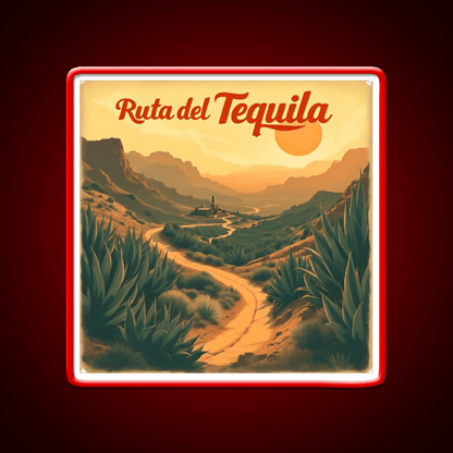 Ruta Del Tequila Retro Art Party Drink Tequila Led Neon Sign Rgb Color - Shineneon