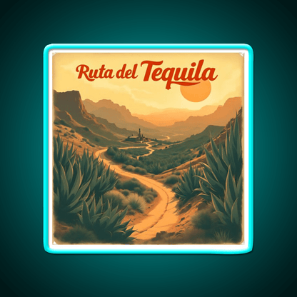 Ruta Del Tequila Retro Art Party Drink Tequila Led Neon Sign Rgb Color - Shineneon