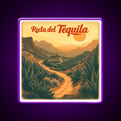 Ruta Del Tequila Retro Art Party Drink Tequila Led Neon Sign Rgb Color - Shineneon
