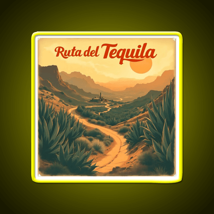 Ruta Del Tequila Retro Art Party Drink Tequila Led Neon Sign Rgb Color - Shineneon