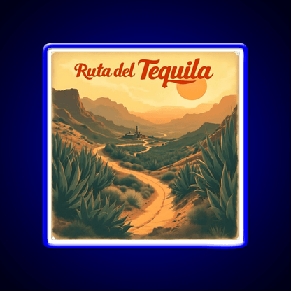 Ruta Del Tequila Retro Art Party Drink Tequila Led Neon Sign Rgb Color - Shineneon