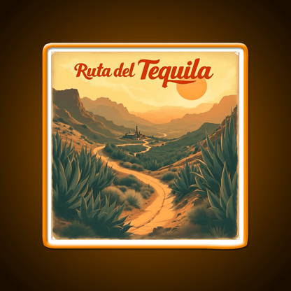 Ruta Del Tequila Retro Art Party Drink Tequila Led Neon Sign Rgb Color - Shineneon
