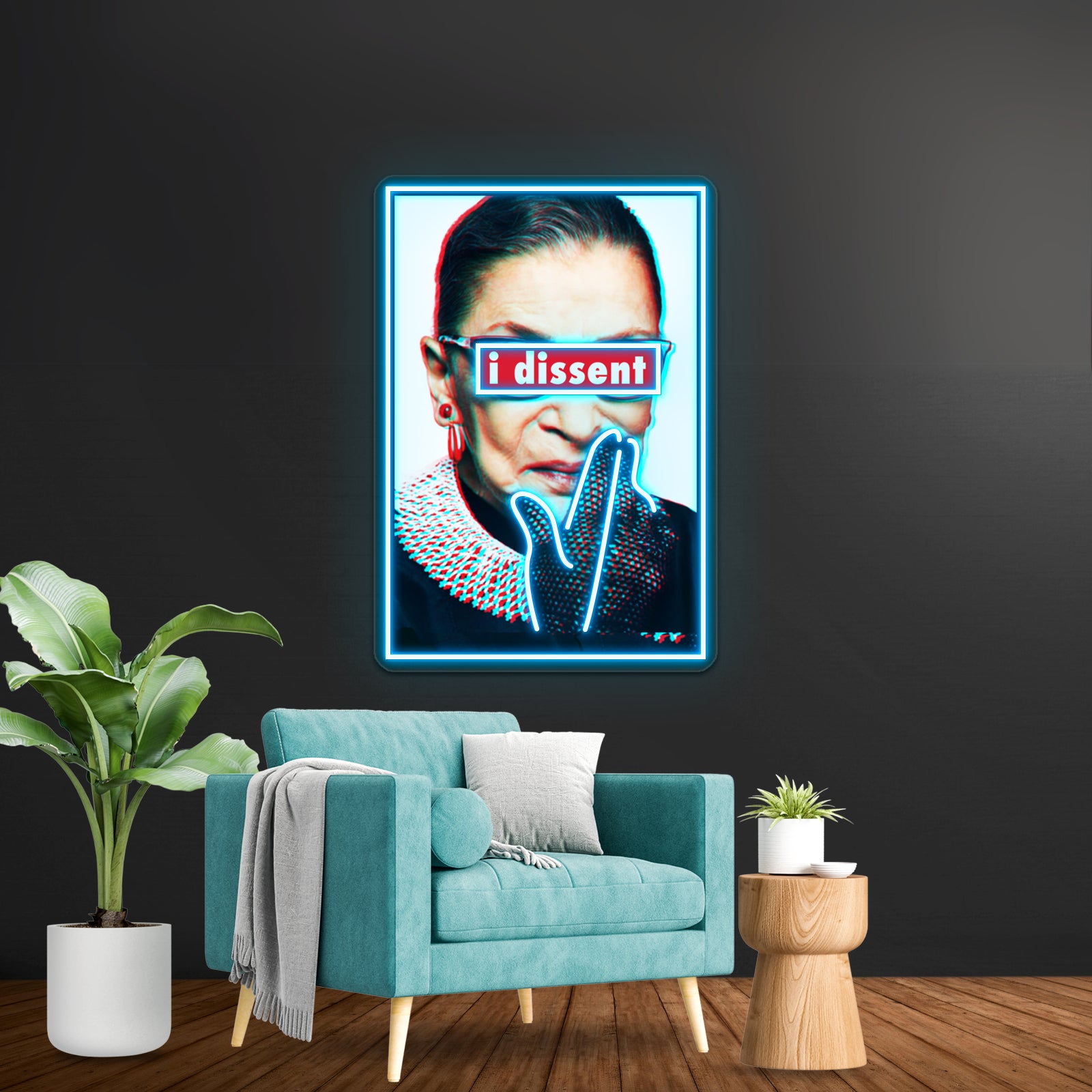 Ruth Bader Ginsburg I Dissent 3d Artwork Led Neon Signs | Shineneon