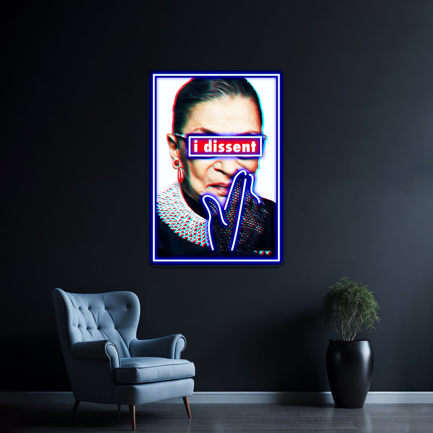 Ruth Bader Ginsburg I Dissent 3d Artwork Led Neon Signs