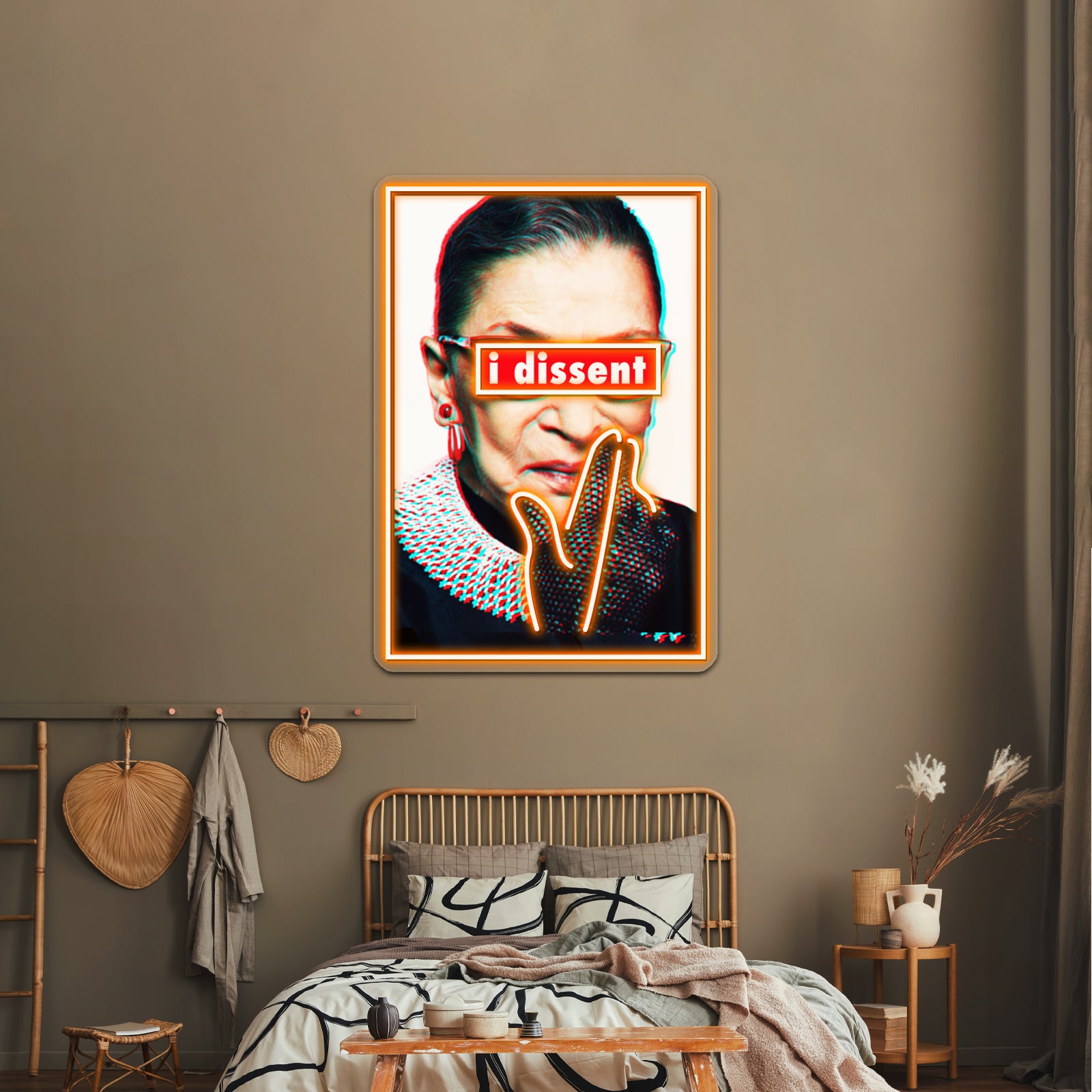 Ruth Bader Ginsburg I Dissent 3d Artwork Led Neon Signs | Shineneon