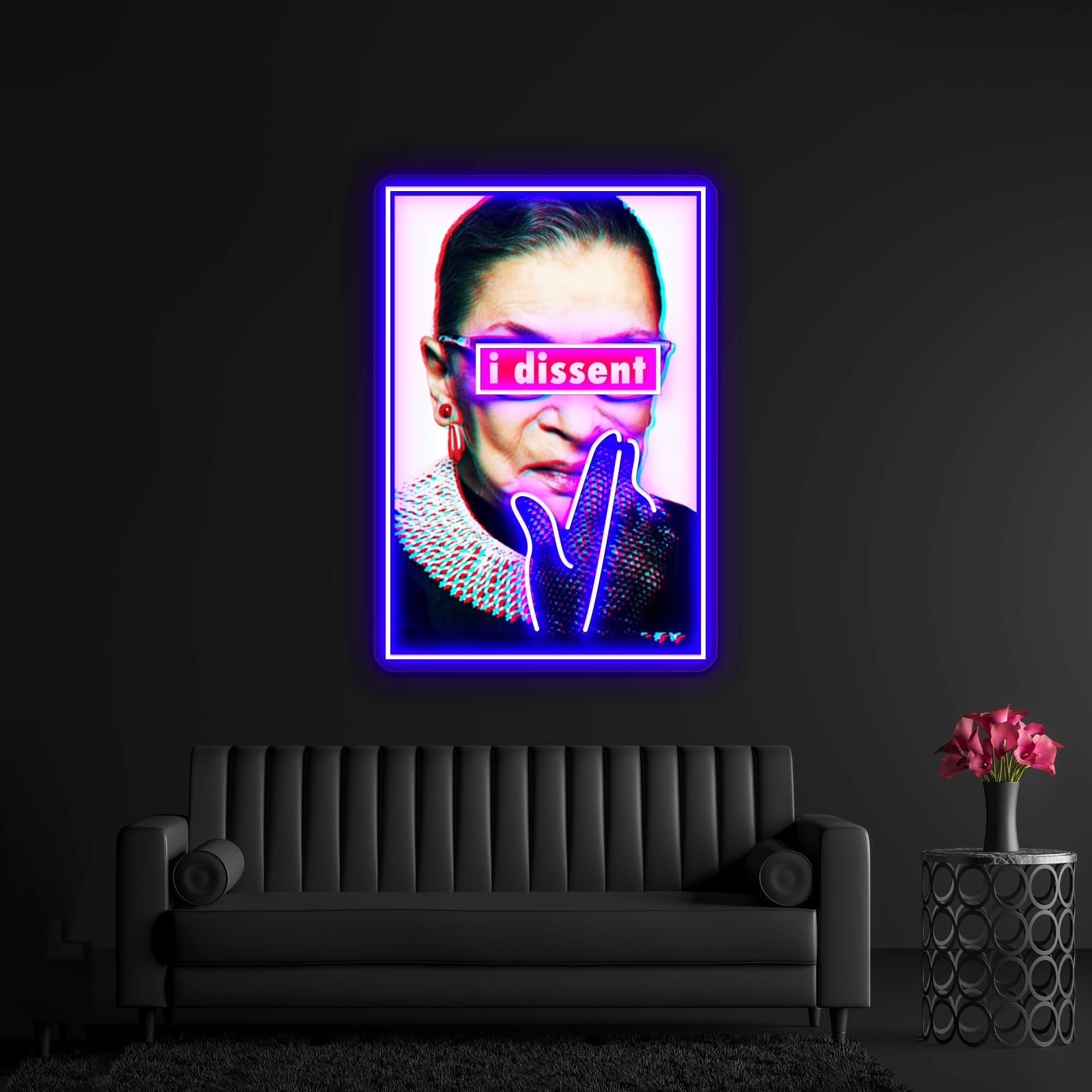 Ruth Bader Ginsburg I Dissent 3d Artwork Led Neon Signs | Shineneon