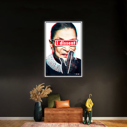 Ruth Bader Ginsburg I Dissent 3d Artwork Led Neon Signs