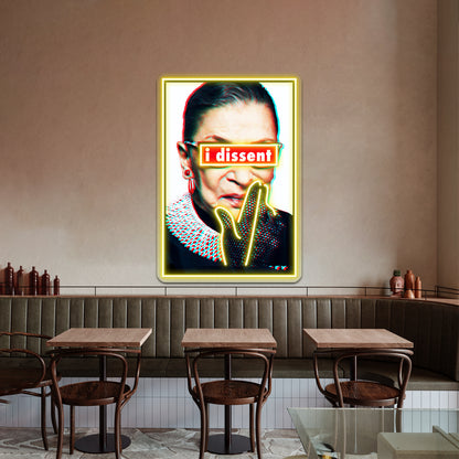 Ruth Bader Ginsburg I Dissent 3d Artwork Led Neon Signs