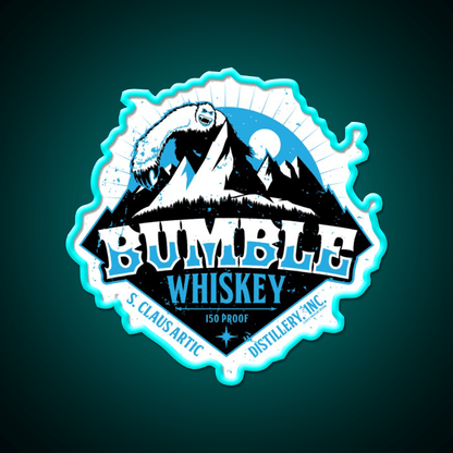 S Claus Distillery Bumble Whiskey Drink Bar Led Neon Sign Rgb Color - Shineneon