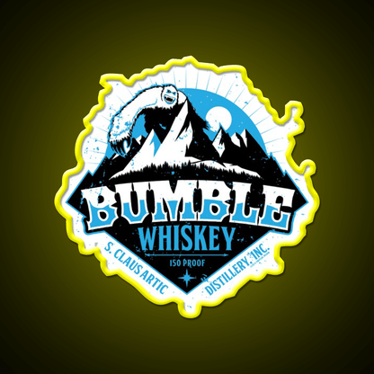 S Claus Distillery Bumble Whiskey Drink Bar Led Neon Sign Rgb Color - Shineneon