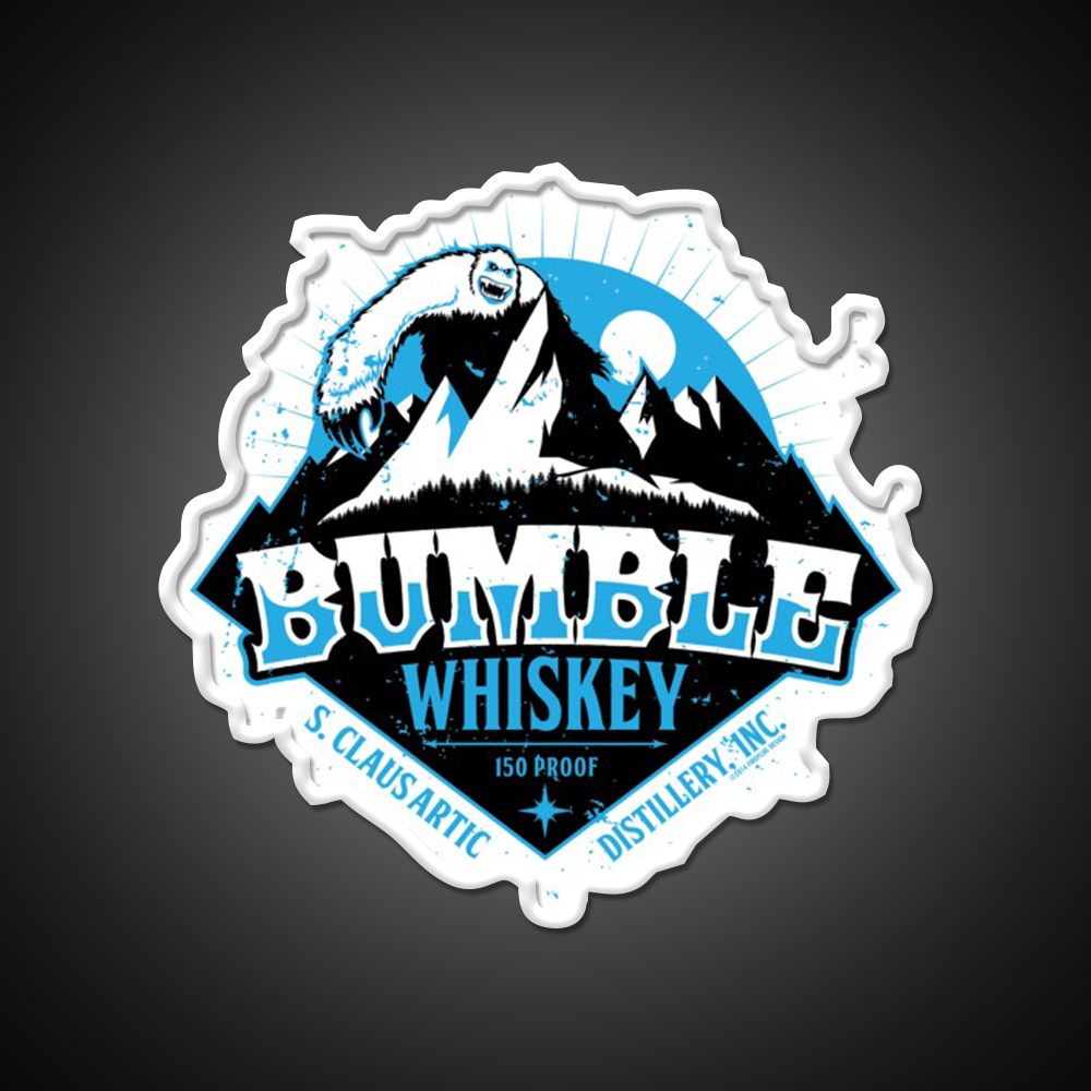 S Claus Distillery Bumble Whiskey Drink Bar Led Neon Sign Rgb Color