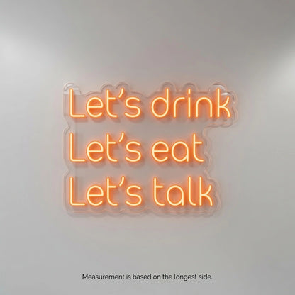 S Drink Let Wall Decor LED Neon Sign - 04 Size Image