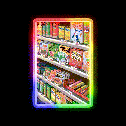 S N A K S Snack Food Led Neon Sign Rgb Color - LED neon sign close-up detail