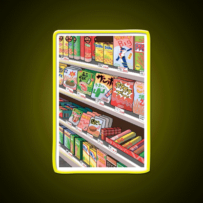 S N A K S Snack Food Led Neon Sign Rgb Color - Custom LED neon sign front view