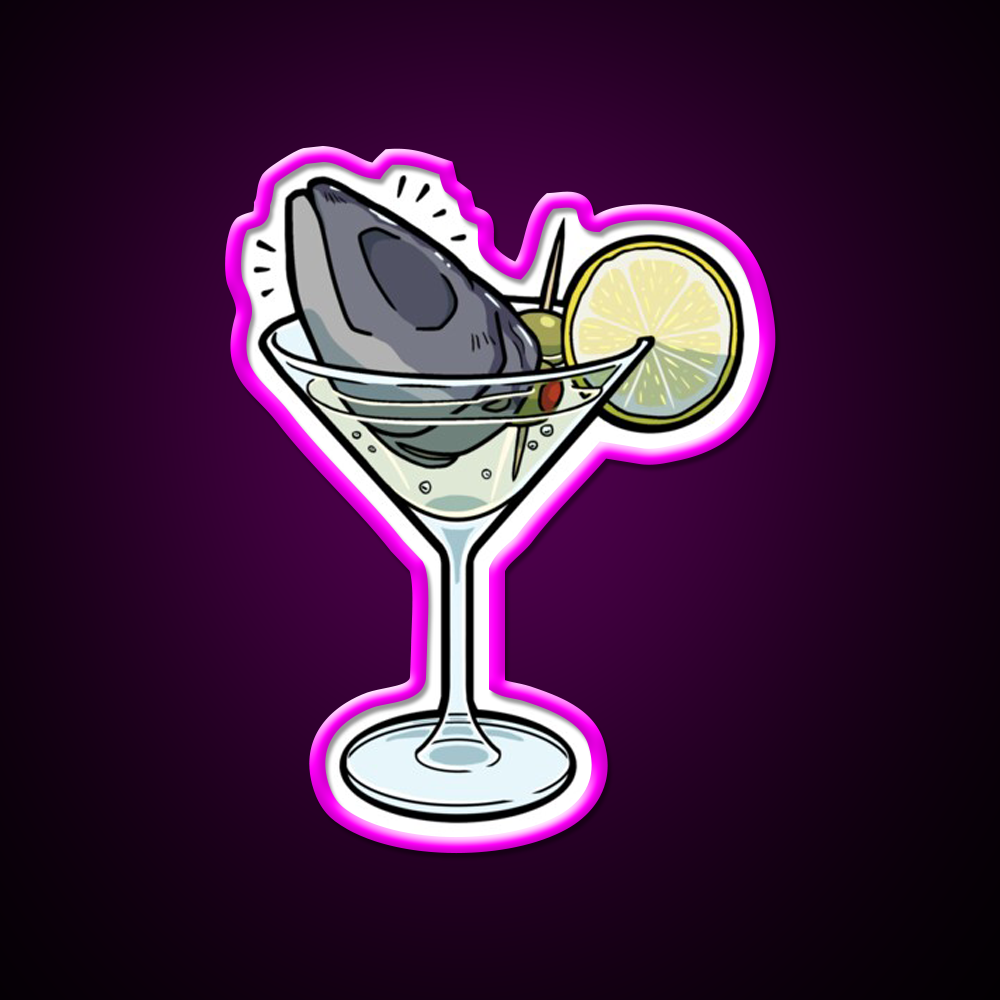 Saba Martini Cocktail Bar Decor Led Neon Sign Rgb Color - Neon sign mounted on wall in room
