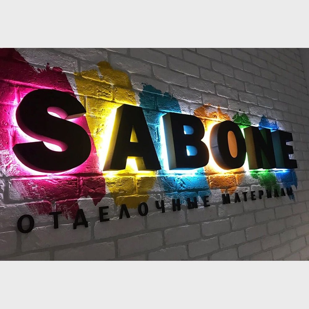 Sabone 3D Backlit Channel Letters Led Light Sign - Shineneon