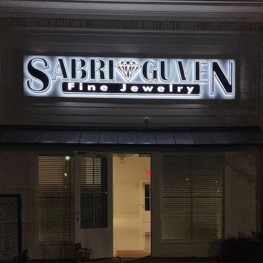 Sabri Guve Fine Jewelry 3D Backlit Letters Business Metal Led Sign