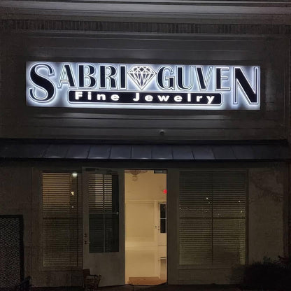 Sabri Guve Fine Jewelry 3D Backlit Letters Business Metal Led Sign - Shineneon