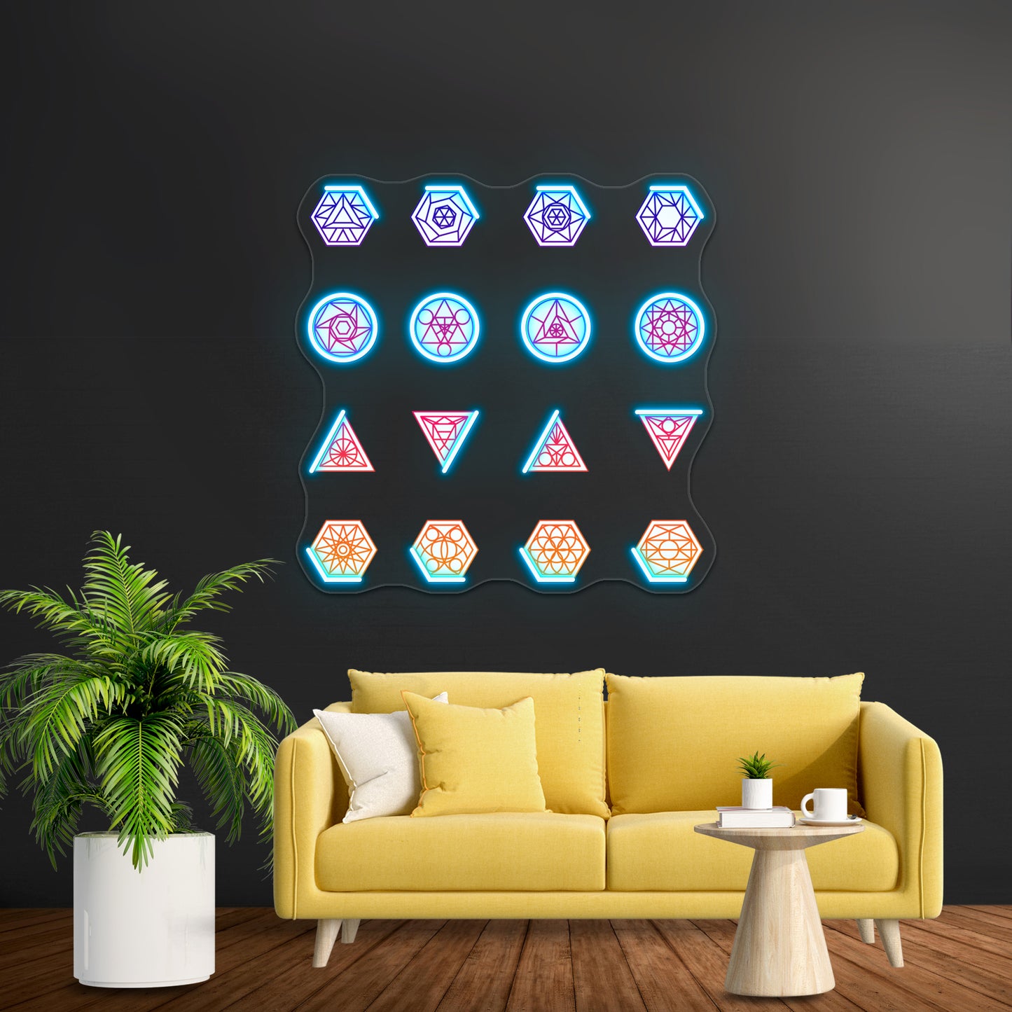 Sacred Geometry Wall Artwork Neon Signs Sheet Wall Artwork Neon Signs