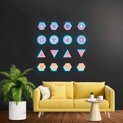 Sacred Geometry Wall Artwork Neon Signs Sheet Wall Artwork Neon Signs