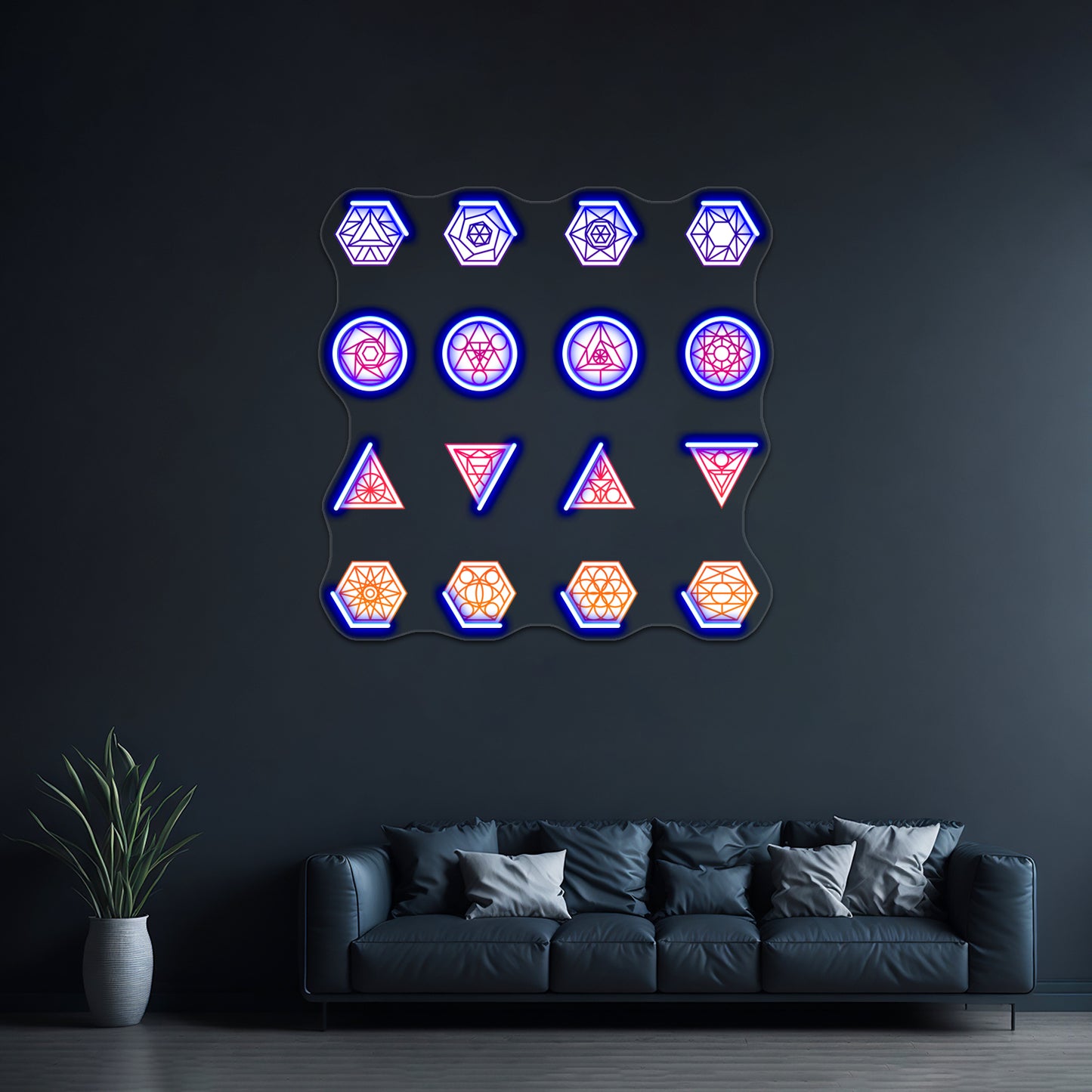 Sacred Geometry Wall Artwork Neon Signs Sheet Wall Artwork Neon Signs