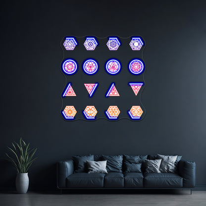 Sacred Geometry Wall Artwork Neon Signs Sheet Wall Artwork Neon Signs