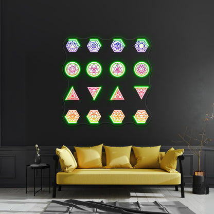 Sacred Geometry Wall Artwork Neon Signs Sheet Wall Artwork Neon Signs