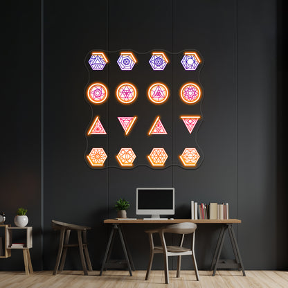 Sacred Geometry Wall Artwork Neon Signs Sheet Wall Artwork Neon Signs