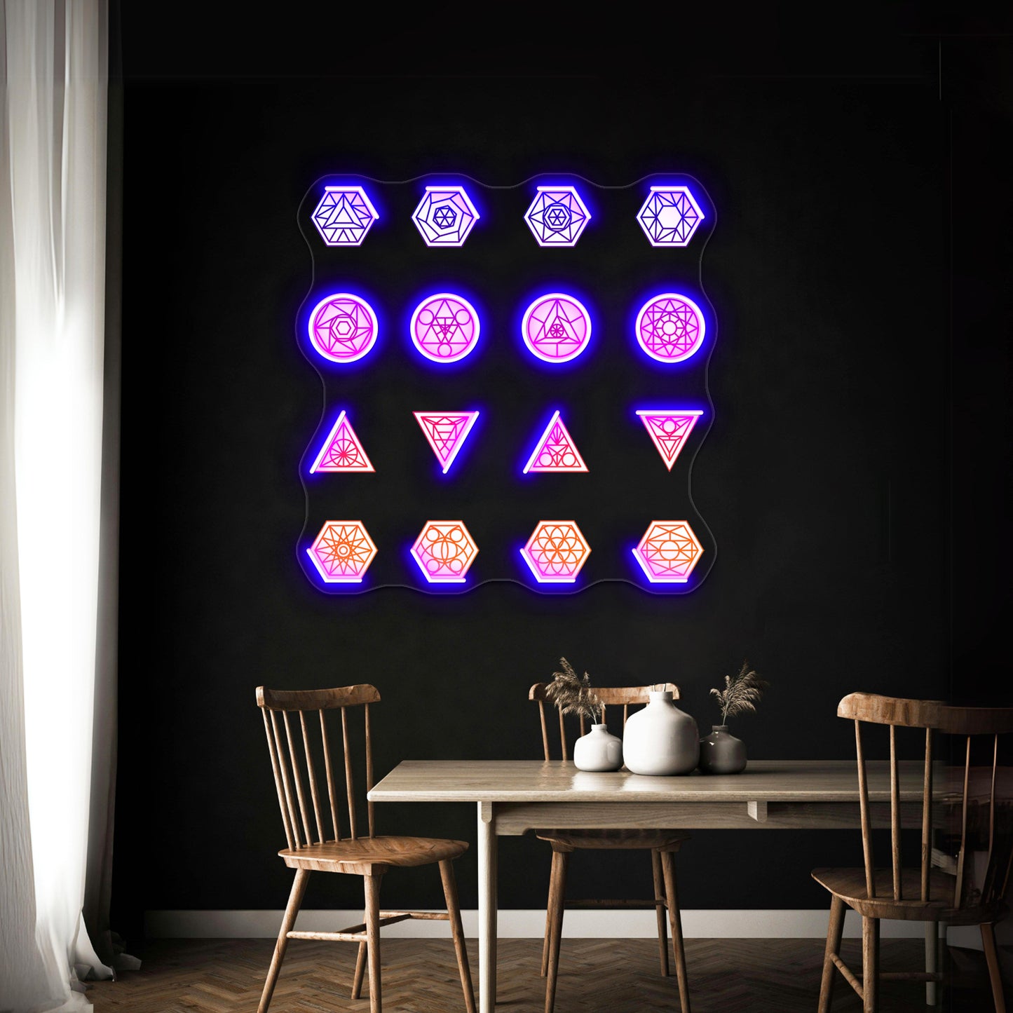 Sacred Geometry Wall Artwork Neon Signs Sheet Wall Artwork Neon Signs