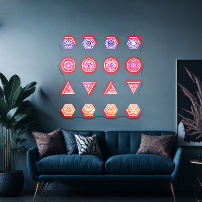 Sacred Geometry Wall Artwork Neon Signs Sheet Wall Artwork Neon Signs