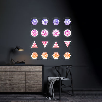 Sacred Geometry Wall Artwork Neon Signs Sheet Wall Artwork Neon Signs