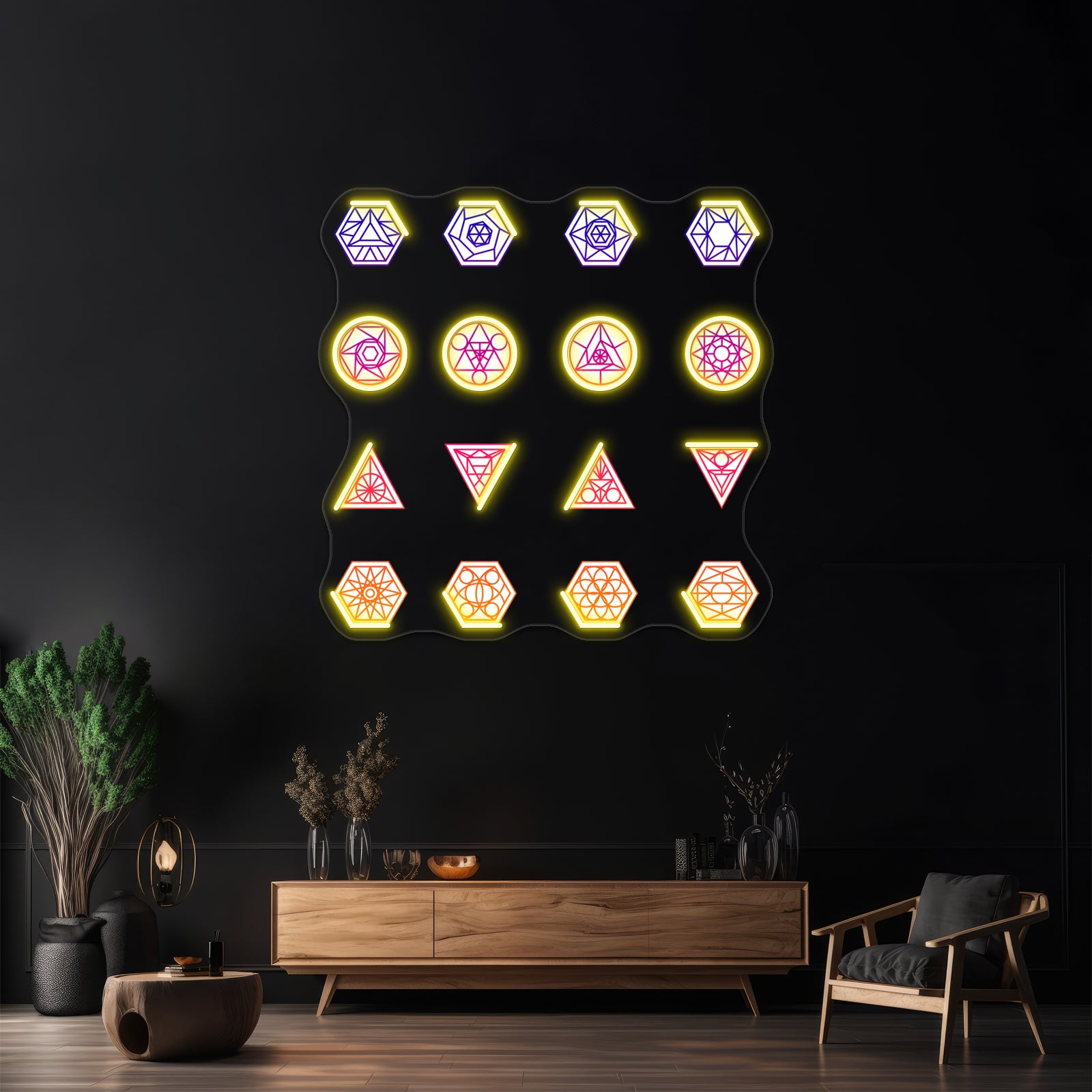 Sacred Geometry Wall Artwork Neon Signs Sheet Wall Artwork Neon Signs | Shineneon