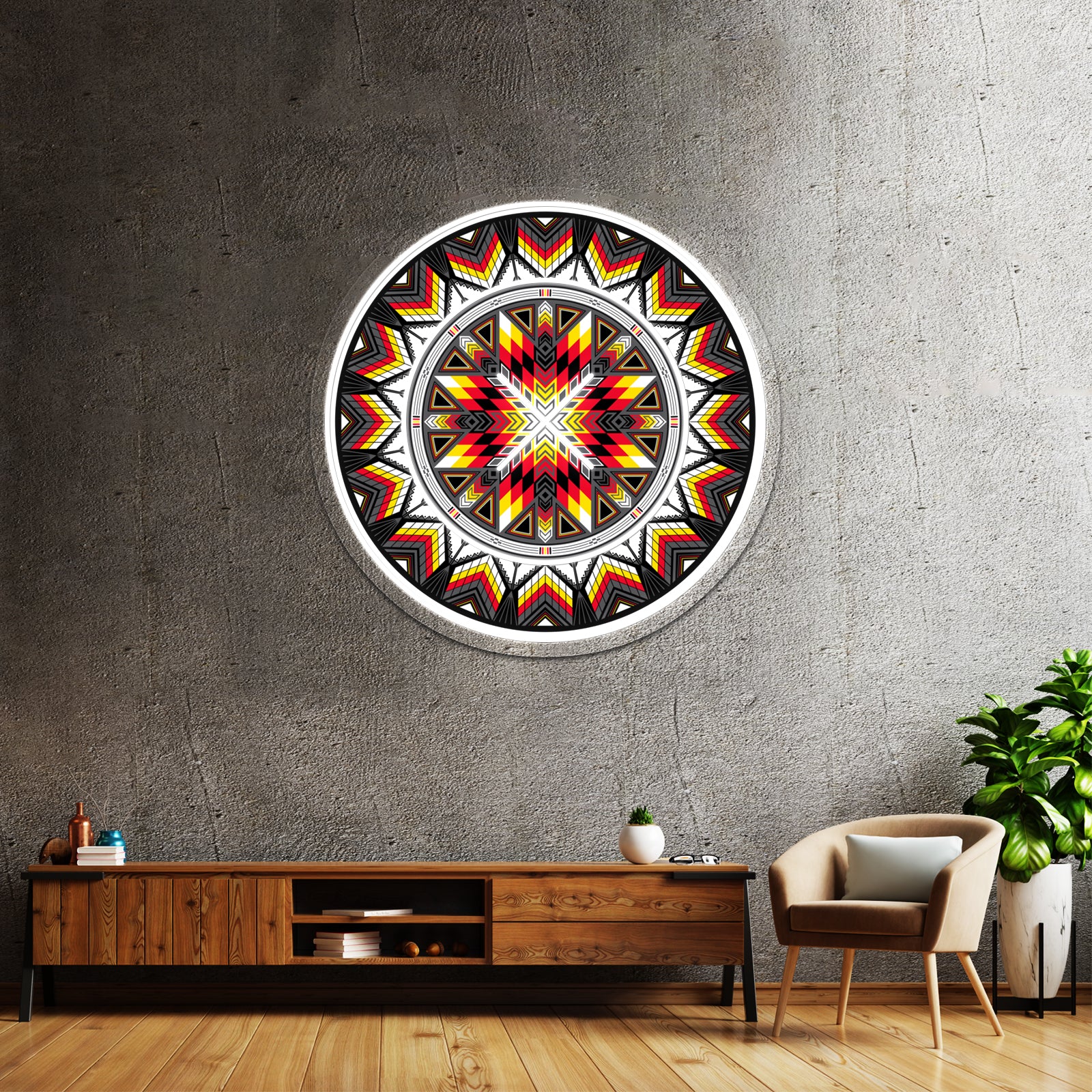 Sacred Places Red Artwork Led Neon Signs | Shineneon