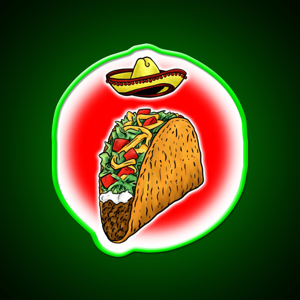 Sacred Taco Led Neon Sign Mexican Food Sign Rgb Color - Shineneon