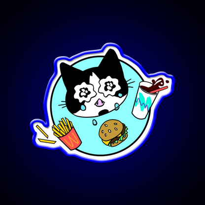 Sad Boy Snack Time Fast Food Led Neon Sign For Burger Place Rgb Color - Shineneon