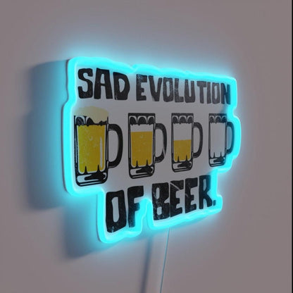 Sad Evolution Of Beer Rgb Led Neon Sign - Shineneon