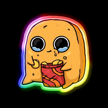 Sad Nugget Chips Fast Food Led Neon Sign For Burger Place Rgb Color - LED neon sign close-up detail