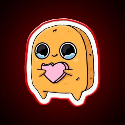 Sad Nugget Heart Fast Food Led Neon Sign For Burger Place Rgb Color - Shineneon