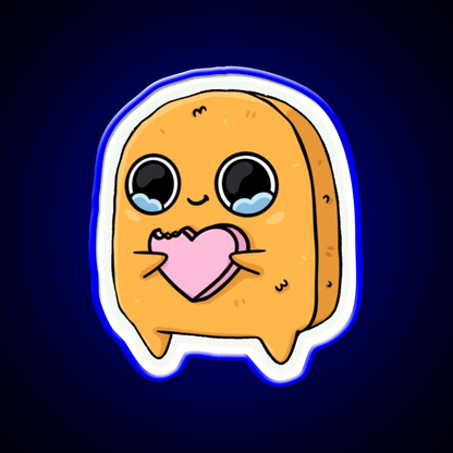 Sad Nugget Heart Fast Food Led Neon Sign For Burger Place Rgb Color - Shineneon