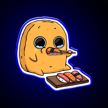Sad Nugget Sushi Fast Food Led Neon Sign For Burger Place Rgb Color - Shineneon