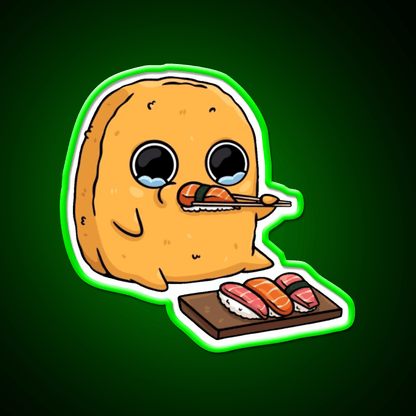 Sad Nugget Sushi Fast Food Led Neon Sign For Burger Place Rgb Color - Shineneon
