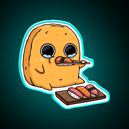 Sad Nugget Sushi Fast Food Led Neon Sign For Burger Place Rgb Color - Shineneon