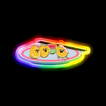 Sad Rangoons Led Neon Sign Chinese Food Rgb Color