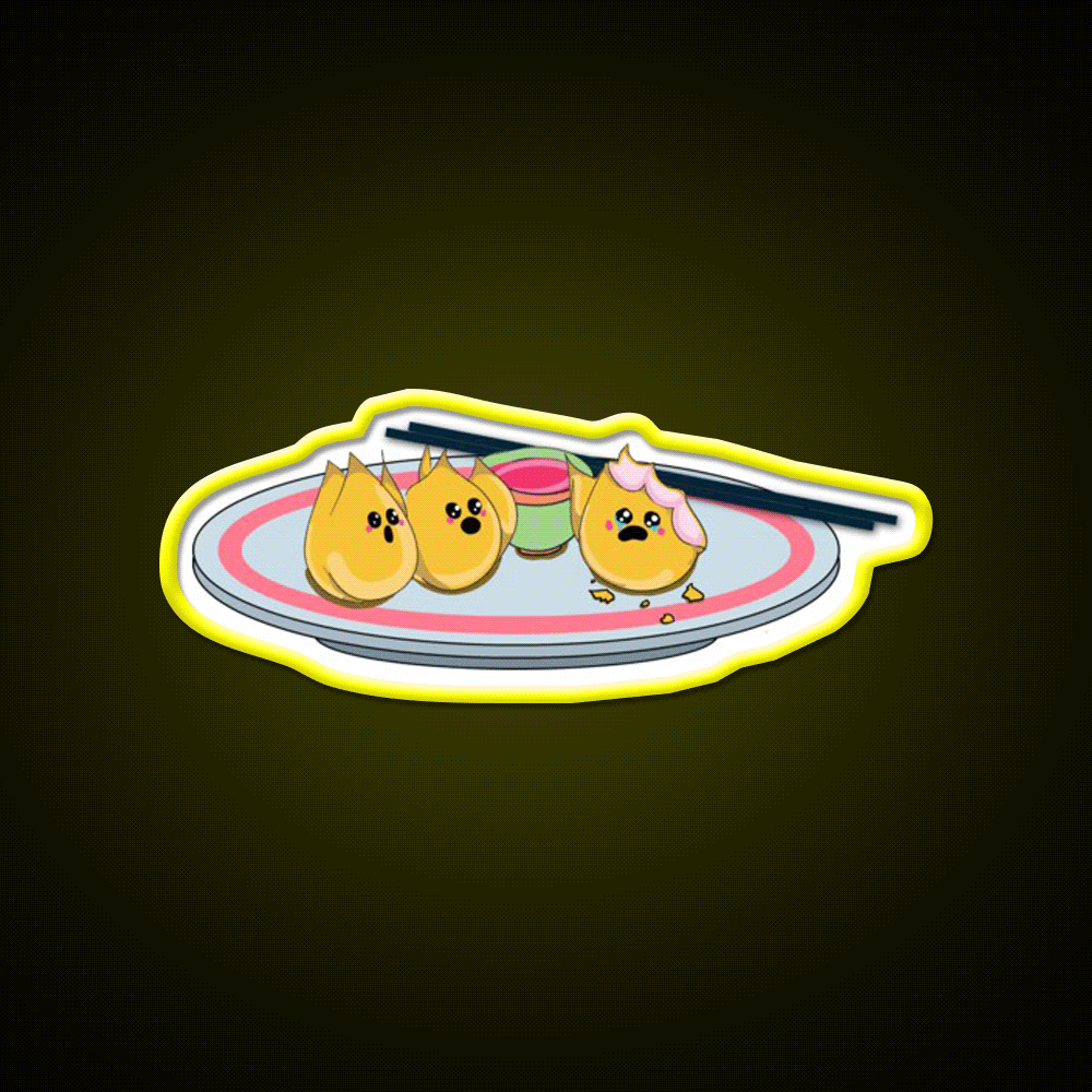 Sad Rangoons Led Neon Sign Chinese Food Rgb Color