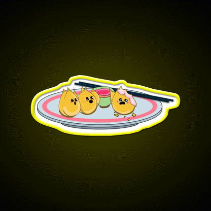 Sad Rangoons Led Neon Sign Chinese Food Rgb Color