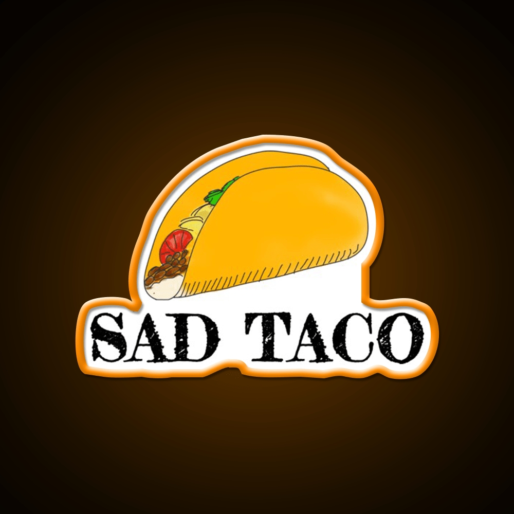 Sad Taco Led Neon Sign Mexican Food Sign Rgb Color - Shineneon