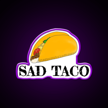 Sad Taco Led Neon Sign Mexican Food Sign Rgb Color - Shineneon
