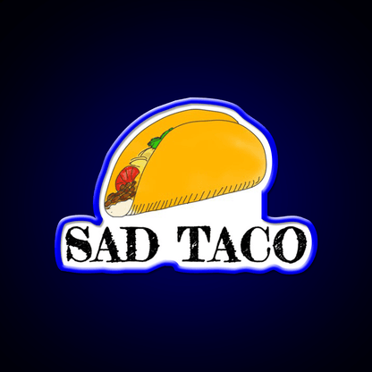 Sad Taco Led Neon Sign Mexican Food Sign Rgb Color - Shineneon