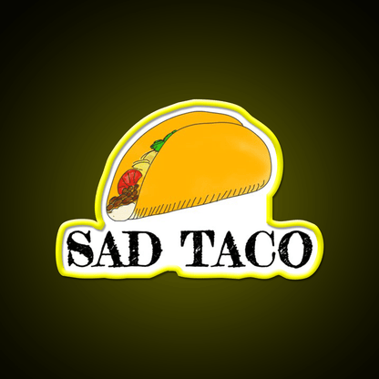 Sad Taco Led Neon Sign Mexican Food Sign Rgb Color - Shineneon
