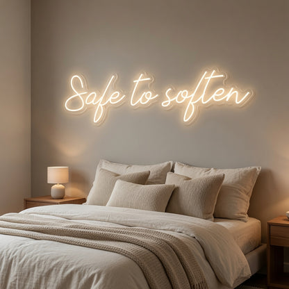 Safe To Soften LED Neon Sign Wall Neon Sign - 03 Real Lifestyle Scene